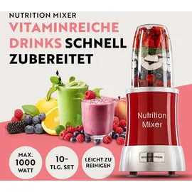 GOURMETmaxx Nutrition Mixer Deluxe rot