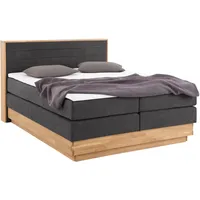 Home Affaire Boxspringbett Cavan, Eiche, inkl. Bettkasten & Topper,