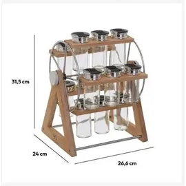 5five simply smart 5five - radhalter 15 gewürzgläser bambus