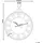 Beliani Wanduhr ALLOZA 44 cm Schwarz