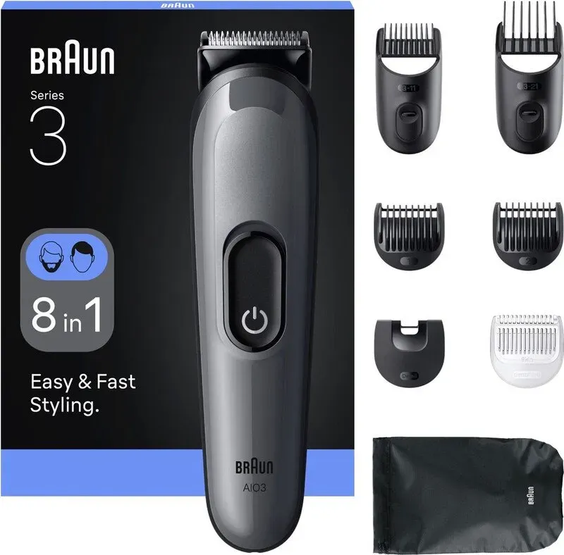 Braun MG Styler MGK3540 Multifunktions-Trimmer - 1 Stück - 5-in-1 Pflege-Set - selbstschärfende Klingen