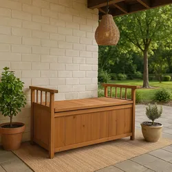 Mendler Aufbewahrungstruhe HWC-O13, Gartentruhe Auflagenbox Truhe, Tanne Holz FSC® 53x108x60cm ~ anthrazit