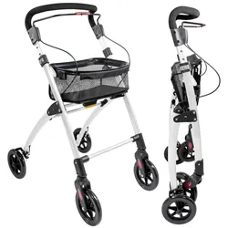 Lösch Reha Rollator Casa Soft schmal für Wohnung & Innenbereich Weiß