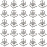 Holmwerk 25x Pfostenkappe verzinkt 101 mm Kugel Abdeckkappe Für Pfosten 10 x 10 cm