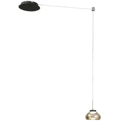 Arabella - Bernsteinfarbene dezentrale Pendelleuchte - Fabas Luce - 8 W dimmbare LED - Dezentrale Montage