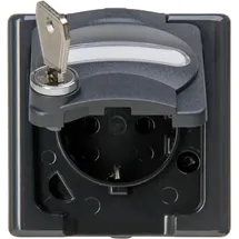 Kopp Schuko-Steckdose Aufputz IP44 Anthrazit 1 St.