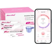 MOMMED 50 Ovulationstest Streifen + 50 Sammelbecher, Genaue Verfolgung des Ovulationstest,Hochempfindliche Ovulationstests
