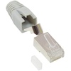 Netzwerkstecker Cat.6A RJ45 geschirmt für Cat.7 Kabel grau