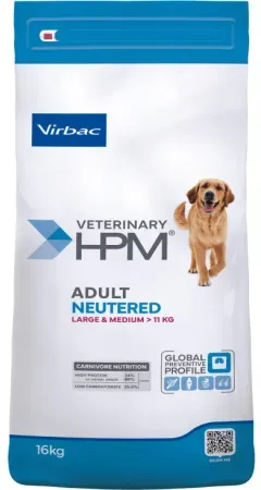 Virbac Veterinary HPM Adult Neutered Dog Large And Medium 16kg