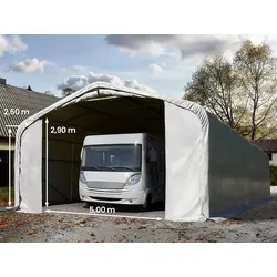 TOOLPORT  7x21m Zeltgarage, PVC-Plane, grau, ohne Statik - (99499)