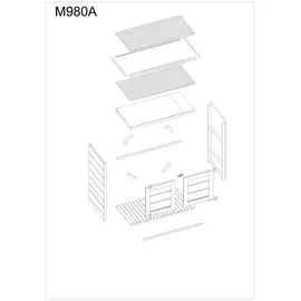 TIMBELA Mülltonnenbox 2er 240 l 153 x 159 cm beige