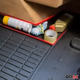 Omac Fußmatten & Kofferraumwanne Set für VW Tiguan 2016-2024 Gummi Schwarz 5x