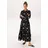 Aniston CASUAL Maxikleid mit Palmen bedruckt Schwarz/Beige 44