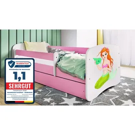 raumhirsch furniture Kinderbett Meerjungfrau 80 x 180 cm Holzwerkstoff rosa