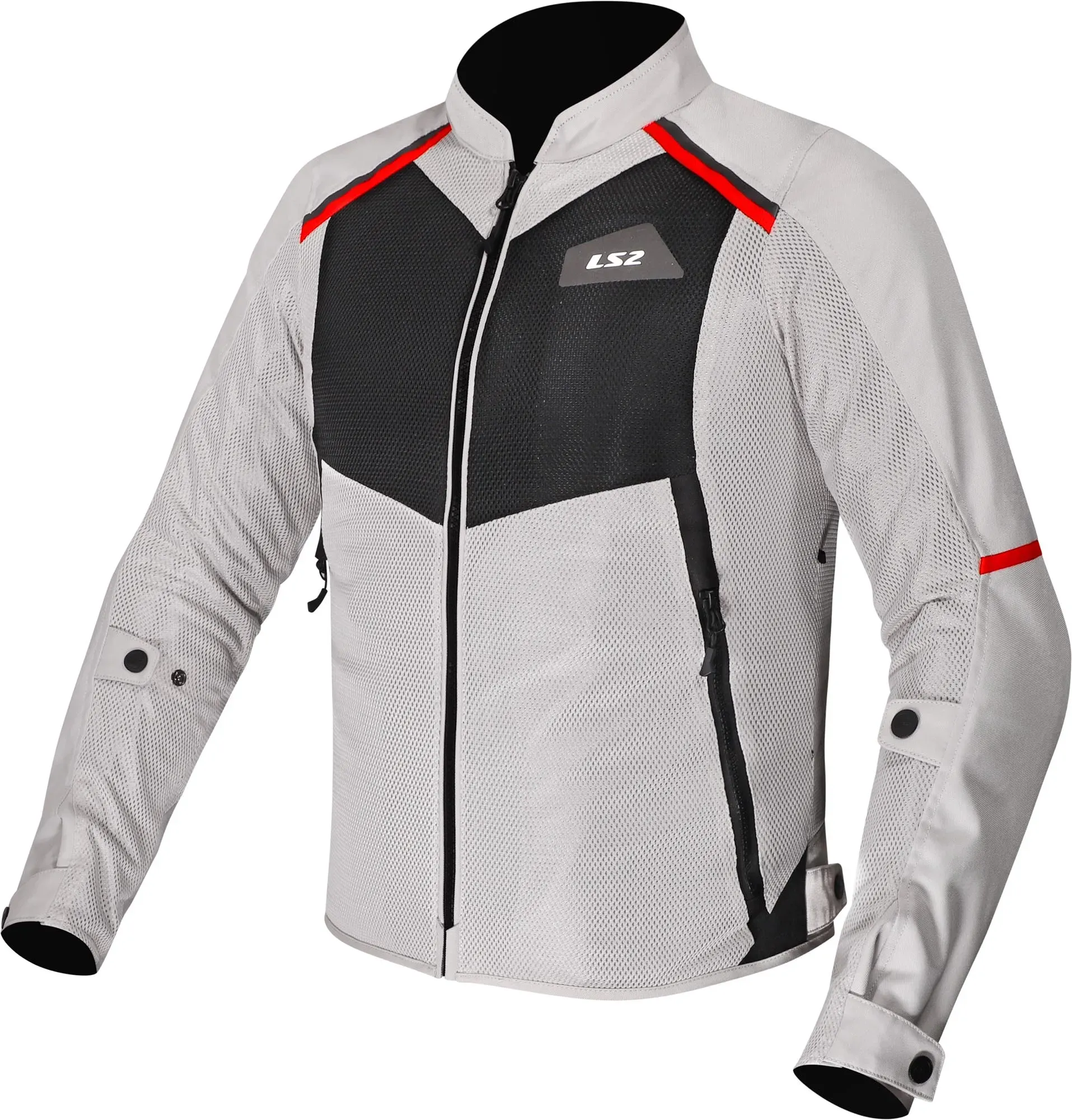 LS2 Breeze Motorrad-Textiljacke, schwarz-grau, Größe XL für Männer