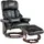MCombo Massagesessel 9068 Kunstleder 86 x 110 x 86 cm Schwarz mit Hocker