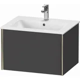 Duravit XViu Waschtisch-Unterschrank XV40250B149 61 x 40 x 48 cm, graphit matt, 1 Auszug, wandhängend, champagner matt