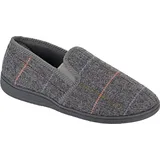 Zedzzz - Herren Hausschuhe "Kenny", Fischgrätmuster DF2482 (48 EU) (Grau) - Grau - 48