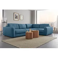 Ecksofa PLACES OF STYLE "Bloomfield, L-Form", blau (tepestry), B:289cm H:84cm T:209cm, 100% Polyester, Sofas, In verschiedenen Größen