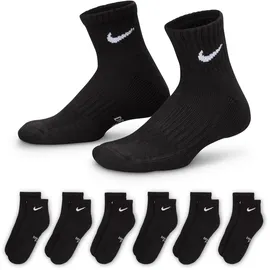 Nike Everyday Cushioned Ankle-Socken 6er Pack Schwarz/Weiß 38-41