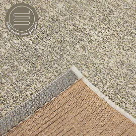 LUXOR LIVING Teppich LUXOR LIVING "Patio, LAGERRÄUMUNG", grau (elfenbeinfarben), B:80cm H:3mm L:150cm, Kunstfaser, Teppiche, Teppich, Kurzflor, meliert, In- und Outdoor geeignet, für Balkon & Terrasse
