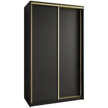 masseno Schwebetürenschrank NISSE 120 x 205 x 60 cm Schwarz