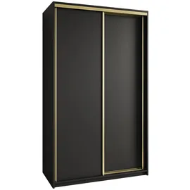 masseno Schwebetürenschrank NISSE 120 x 205 x 60 cm Schwarz