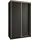 masseno Schwebetürenschrank NISSE 120 x 205 x 60 cm Schwarz