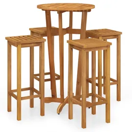vidaXL Gartenbar-Set 5-tlg. Braun