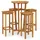 vidaXL Gartenbar-Set 5-tlg. Braun
