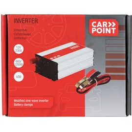 Carpoint 0510352 Wechselrichter max 1200W, mit Sicherung