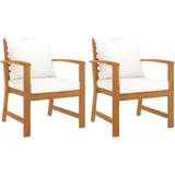 vidaXL Gartenstuhl 65,4 x 65,6 x 39,2 cm braun 2 St.