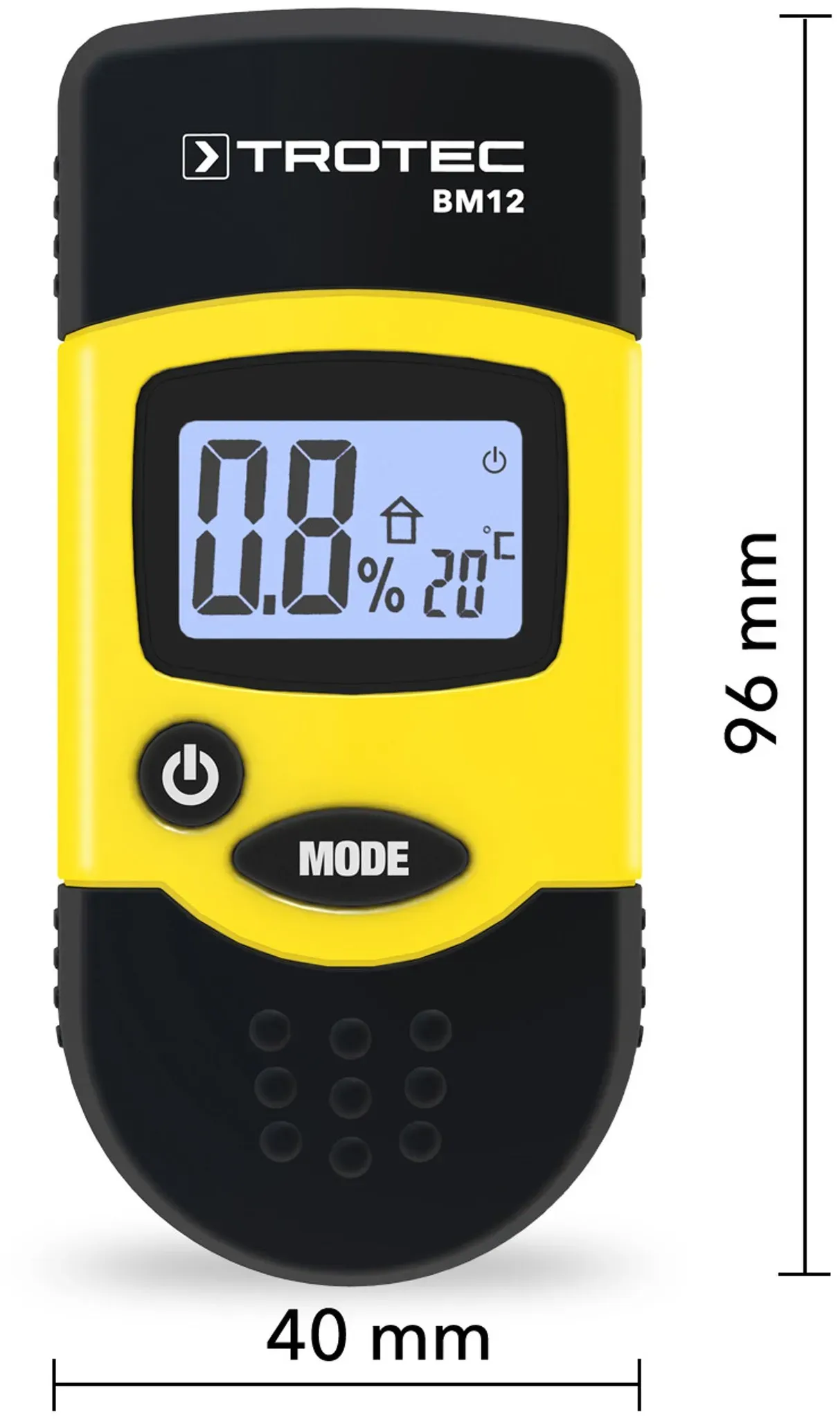 Trotec Digitale vochtmeter voor hout en bouwmaterialen, elektroden 8 mm - BM12