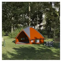 vidaXL Teepee Zelt Grau/Orange