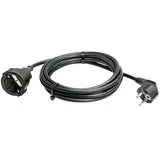 as - Schwabe AS Schwabe 50512 Strom Verlängerungskabel Schwarz 5.00m H05VV-F 3G 1,5mm2