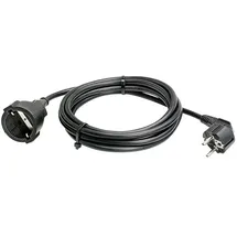 as - Schwabe AS Schwabe 50512 Strom Verlängerungskabel Schwarz 5.00m H05VV-F 3G 1,5mm2