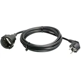 as - Schwabe AS Schwabe 50512 Strom Verlängerungskabel Schwarz 5.00m H05VV-F 3G 1,5mm2