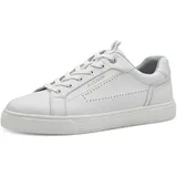 S.Oliver Herren Sneaker flach Low Top Vegan, Weiß (White), 43 EU