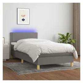 vidaXL Boxspringbett 100 x 200 cm Dunkelgrau