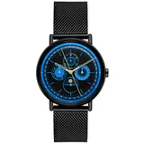 Skagen Quarzuhr SIGNATUR SKW6944, Armbanduhr, Herrenuhr, Edelstahlarmband, analog, Tag, Wochentag, Monat schwarz