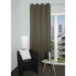 Home Basics Vorhang »ATLANTIK«, (1 St.), Ösenschal Uni ATLANTIK Home Basics taupe 235 cm
