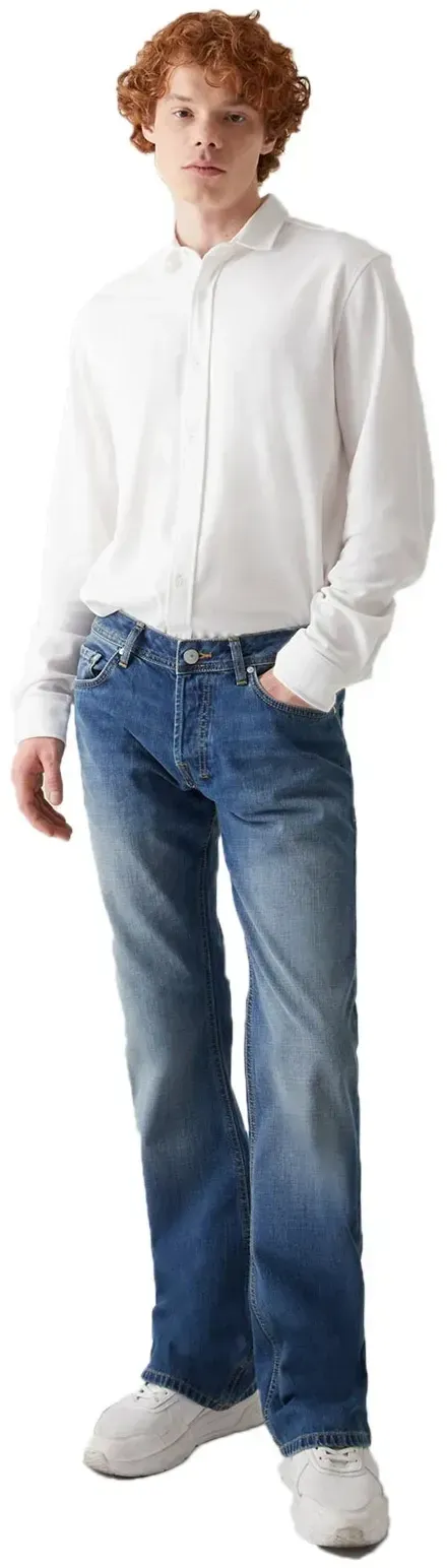 LTB Tinman Jeans Bootcut in Mittelblau-W38 / L32