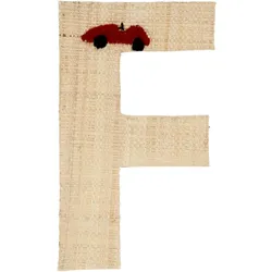 RICE Raffia Buchstaben Sticker, F, Auto