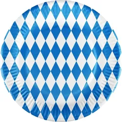 200 Teller Oktoberfest Bayern mit Bio Beschichtung Pappteller 23 cm