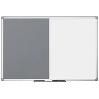 Bi-Office Kombitafel 90 x 60 cm grau / weiß
