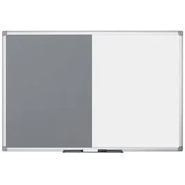 Bi-Office Kombitafel 90 x 60 cm grau / weiß