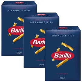 nudeln-hartweizen Barilla Girandole Nr 34 Kurze Pasta aus Hartweizengriess 500g 3er Pack