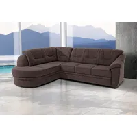 Ecksofa SIT & MORE "Savoni L-Form" Sofas Gr. B/H/T: 267cm x 90cm x 206cm, Luxus-Microfaser ALTARA NUBUCK, Ottomane links, ohne Bettfunktion, braun wahlweise mit Bettfunktion