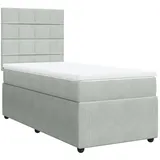 vidaXL Boxspringbett 180 x 200 cm Hellgrau