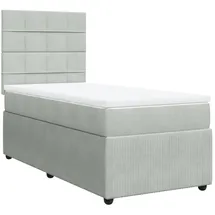 vidaXL Boxspringbett 180 x 200 cm Hellgrau